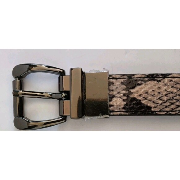 Nine West Reversible Belt Womens Size Small Snake Skin Faux Leather New - Picture 6 of 11